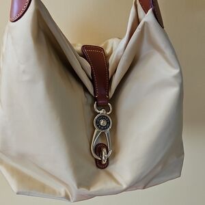 Dooney And Bourke Light Tan Nylon Hobo Bag
